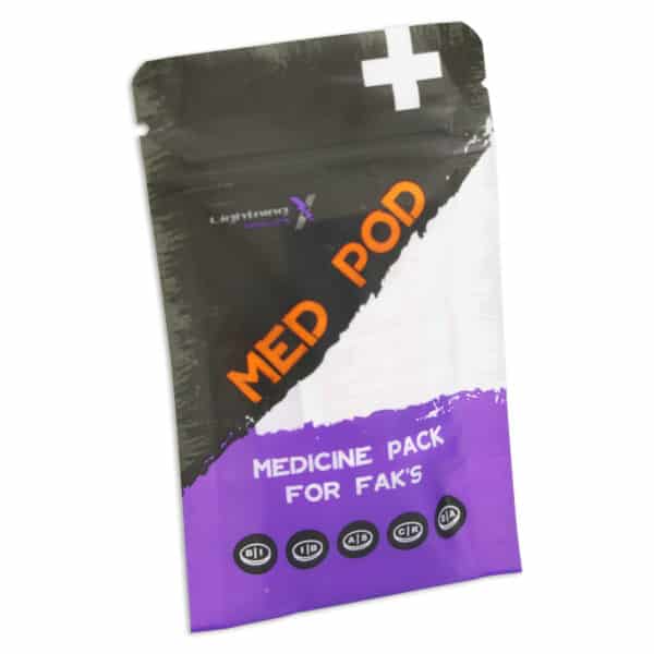 Lightning X Med Pod OTC Meds Over The Counter Medicine Refill Pack for First Aid Kits Includes Aspirin, Ibuprofen, Diotame, Diphen & Multi Symptom Cold Relief