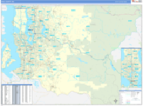 King County Wall Map Basic Style