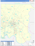 Madison County Wall Map Basic Style