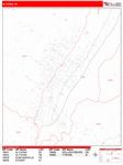 Altoona  Wall Map Red Line Style