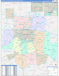 Cincinnati Metro Area, OH Wall Maps - MapSales