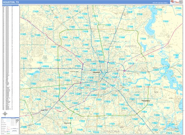 Houston Area Zip Code Map Printable