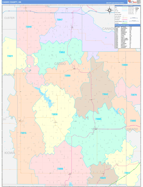 Caddo County La Wall Map Premium Style By Marketmaps - vrogue.co