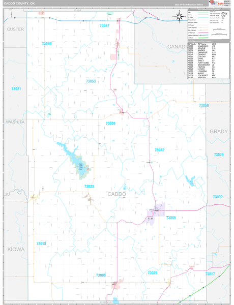 Caddo County La Wall Map Premium Style By Marketmaps - vrogue.co