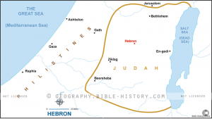 Hebron - Basic Map (72 DPI) 1-Year License - Bible Maps and Images