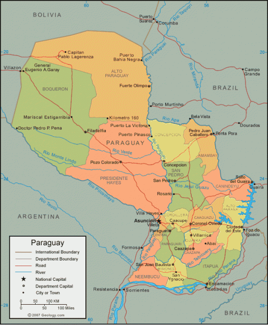 Paraguay map