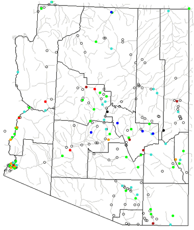 Arizona Map Of Rivers And Lakes - Gianna Cristionna