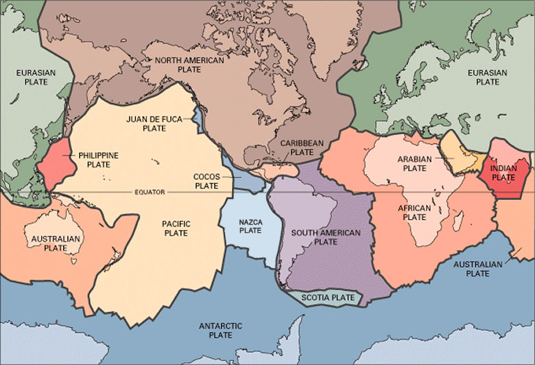 map of the tectonic plate boundaries Plate Tectonics Map Plate Boundary Map map of the tectonic plate boundaries