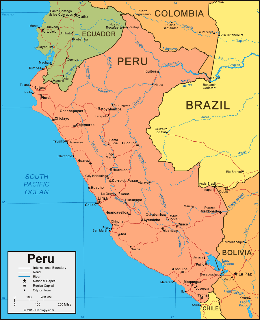 Peru On A Map Of The World - Pacific Gas And Electric Power Outage Map