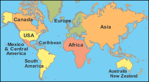 Map Of Africa And Asia