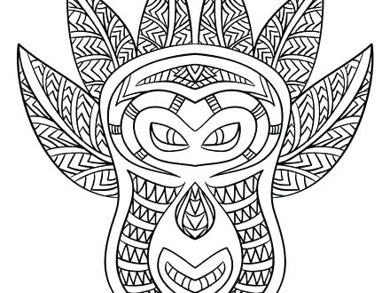 African Mask Coloring Page at GetColorings.com | Free printable ...