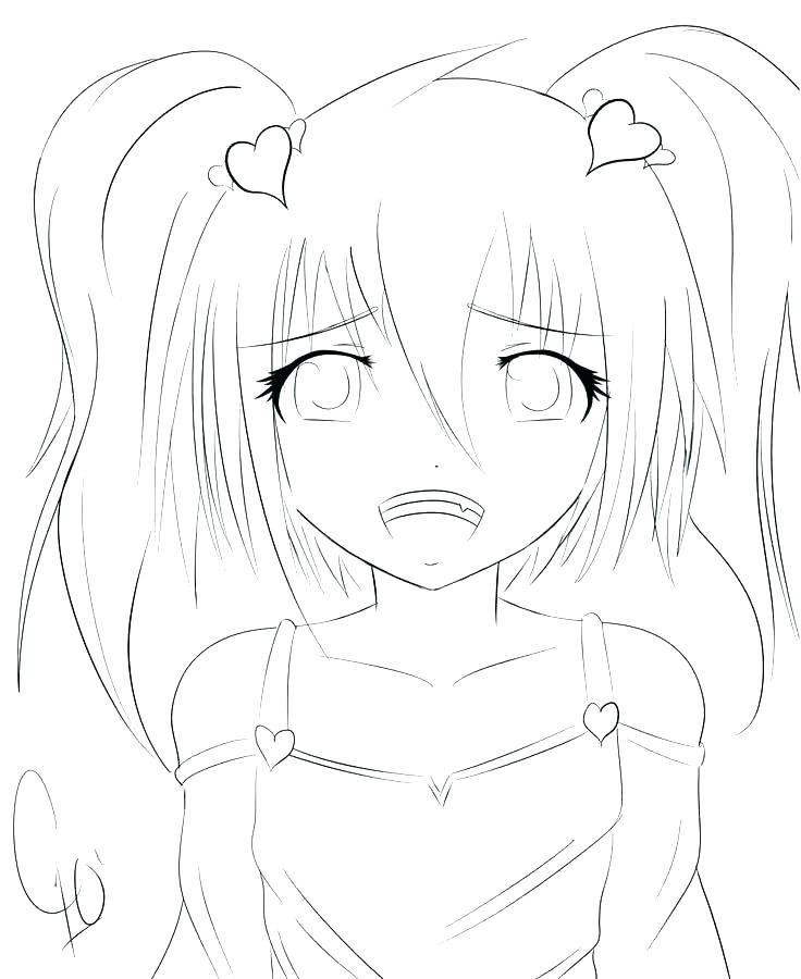 Anime Girl Coloring Pages To Print at GetColorings.com | Free printable ...