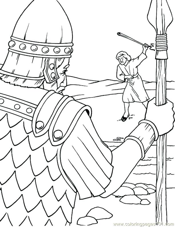 David And Goliath Coloring Page at GetColorings.com | Free printable ...