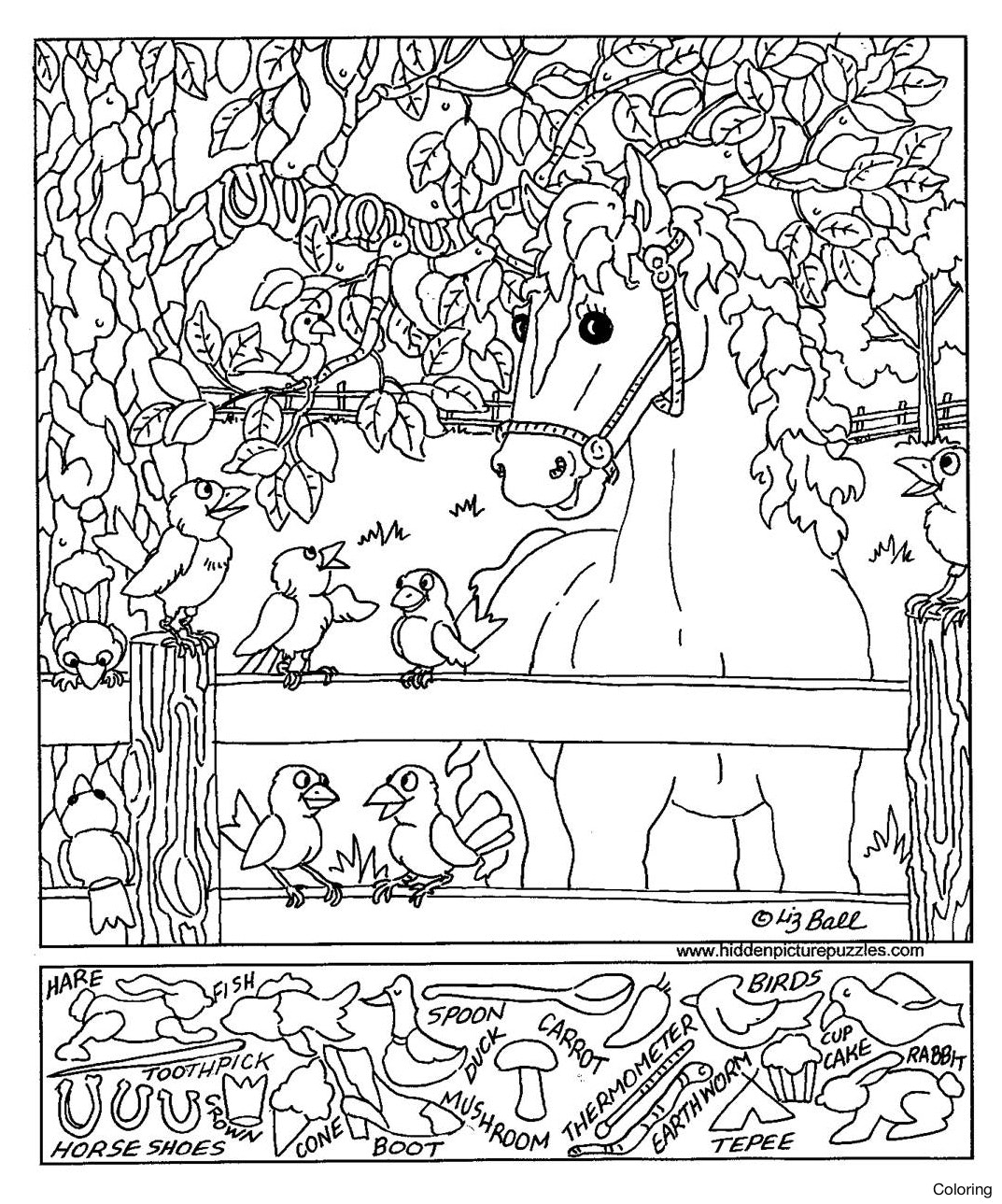 Hidden Pictures Coloring Pages At Getcolorings Com Free Printable ...