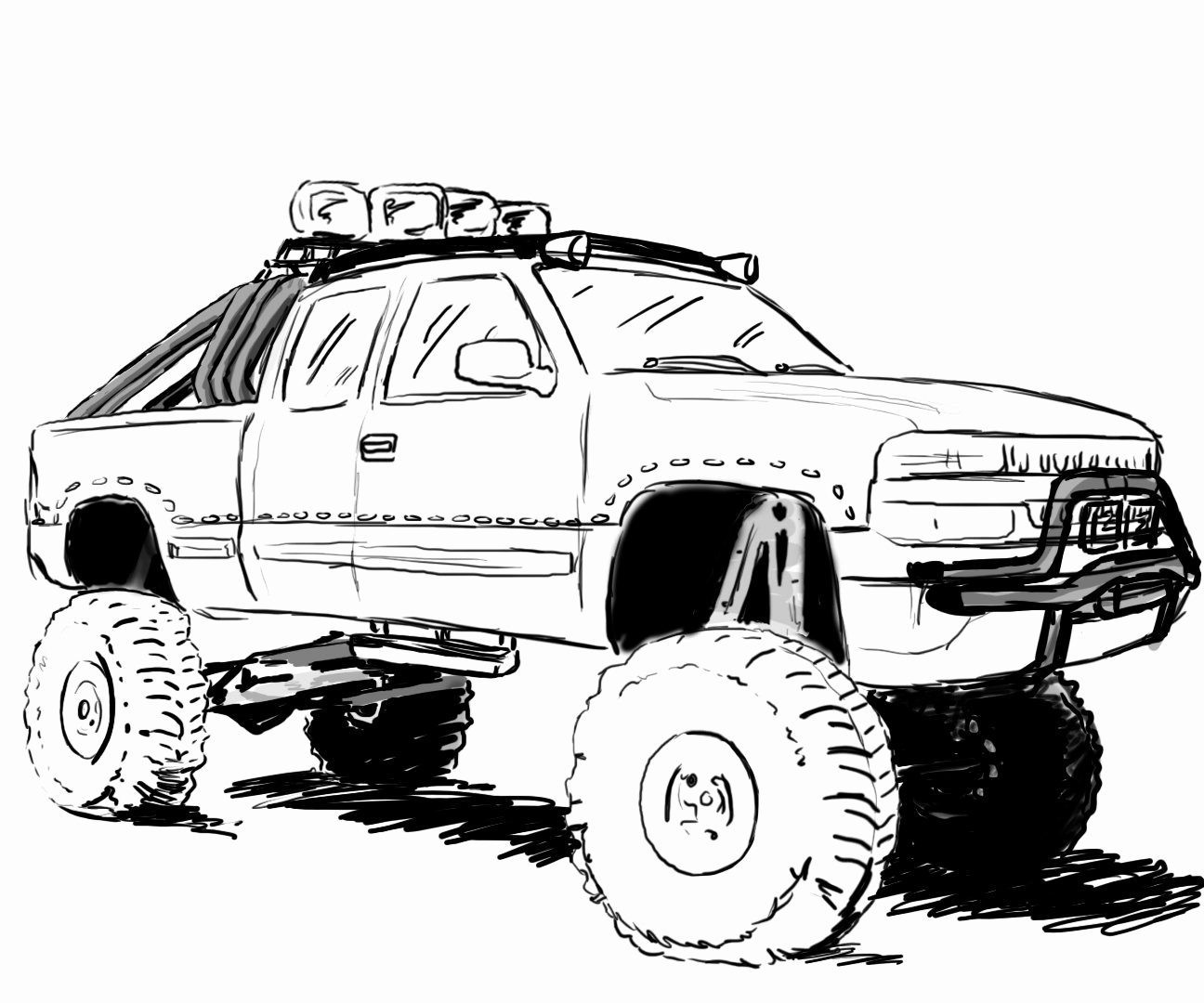 Printable Coloring Pages Trucks - Printable World Holiday