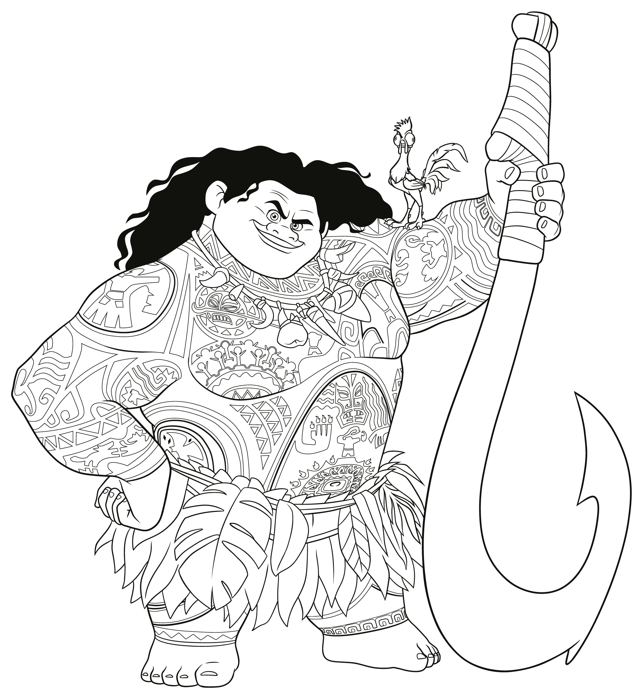 Moana Coloring Pages Baby Disney Printables Printable Adults Cute ...