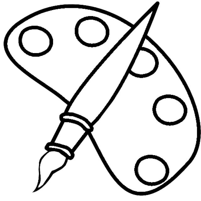 Paint Brushes Coloring Pages at GetColorings.com | Free printable ...