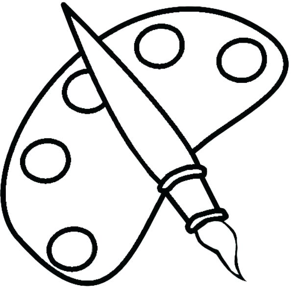 Paint Brushes Coloring Pages at GetColorings.com | Free printable ...