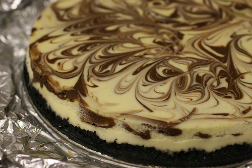 Crock Pot Chocolate Peanut Butter Swirl Cheesecake