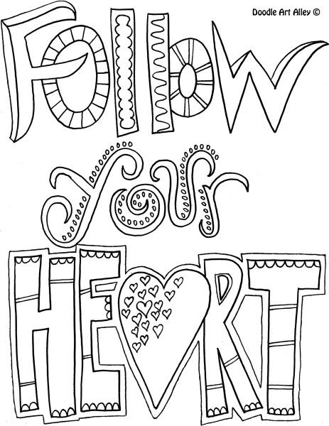 Coloring Pages Words Printable