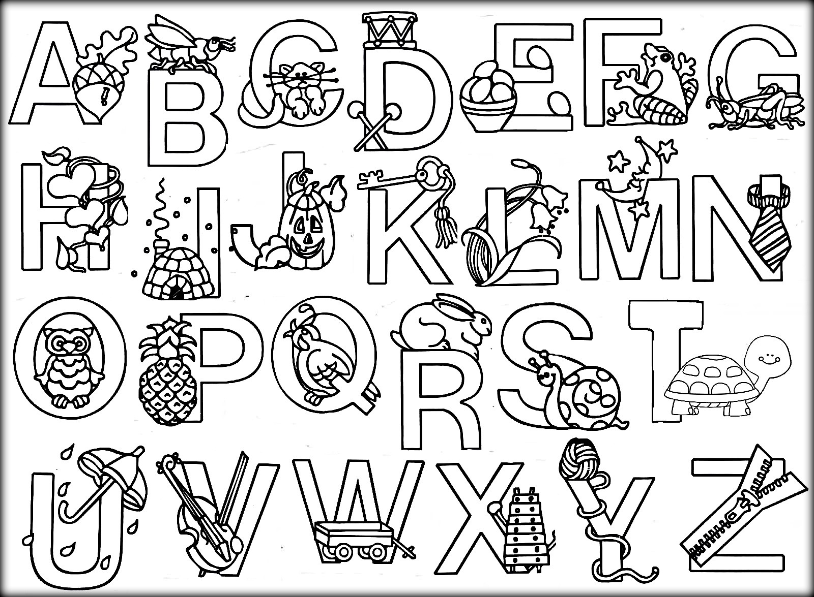 Coloring Letters Printable