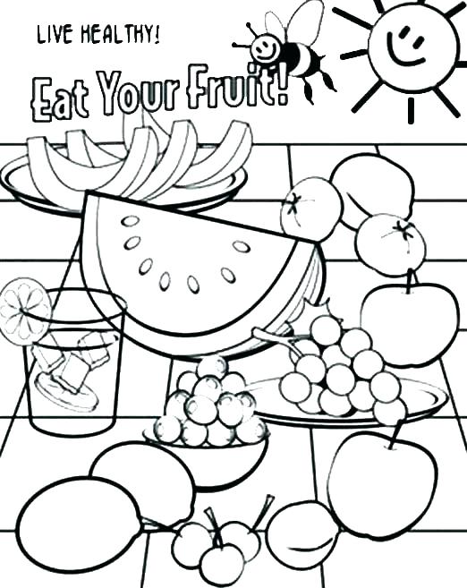 Healthy Food Drawing at GetDrawings | Free download