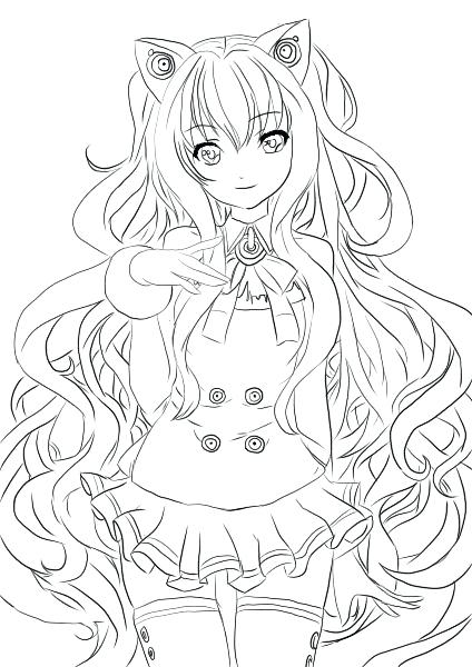 Vocaloid Coloring Pages at GetDrawings | Free download