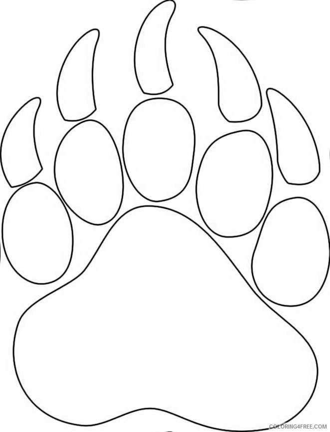 Polar Bear Paw Print Template