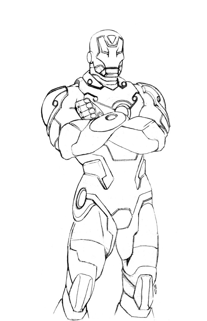 Easy Iron Man Drawing at GetDrawings | Free download