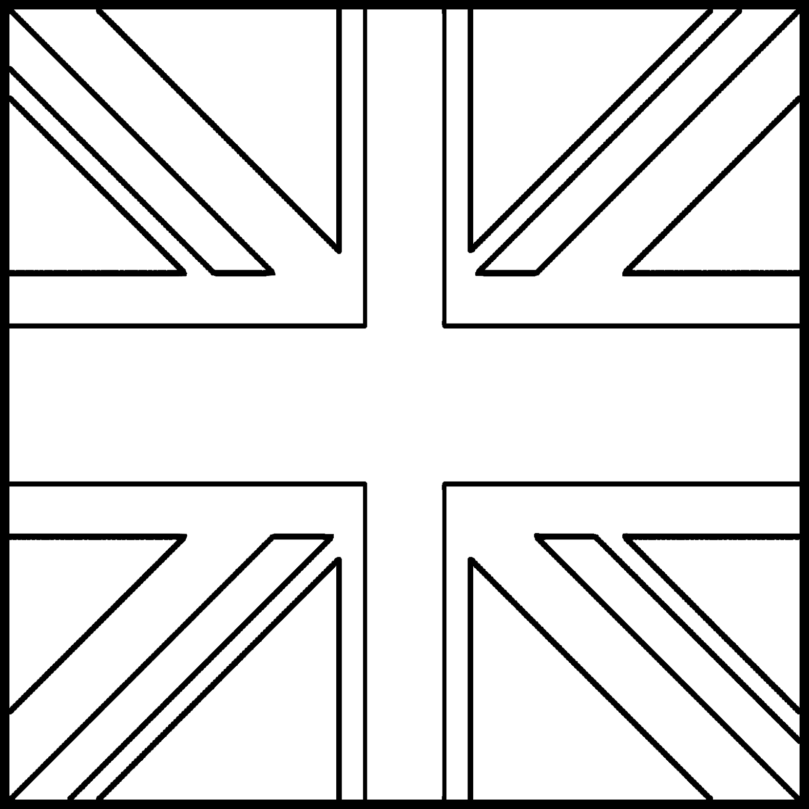 Uk Flag Colouring Sheet