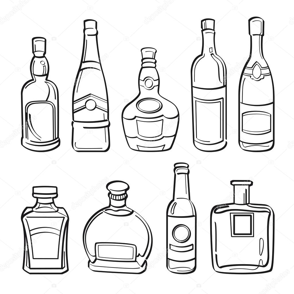 Botella De Whiski Colouring Pages Sketch Coloring Page | Images and ...