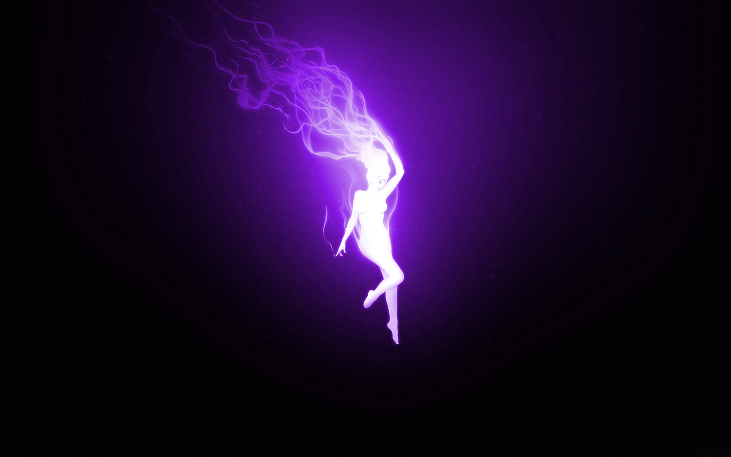 Purple Fire Heart HD Wallpaper