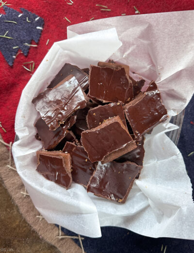 gluten free chocolate graham cracker toffee in bowl