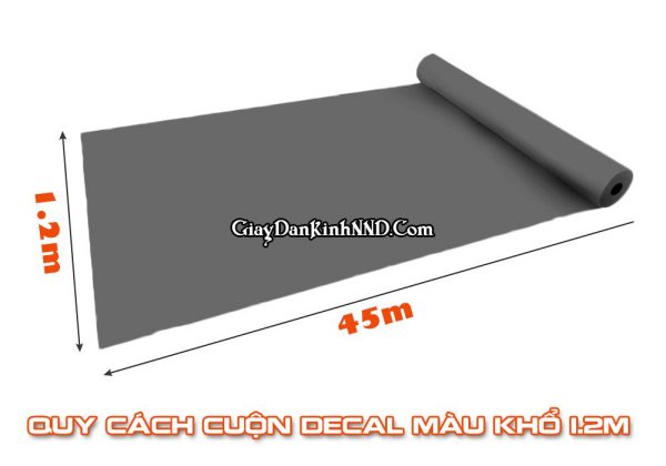 Quy cách chung của decal khổ 1.2m.