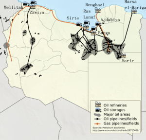 Champs et installations d’hydrocarbures libyens