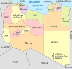 Quels sont les districts de la Libye ?