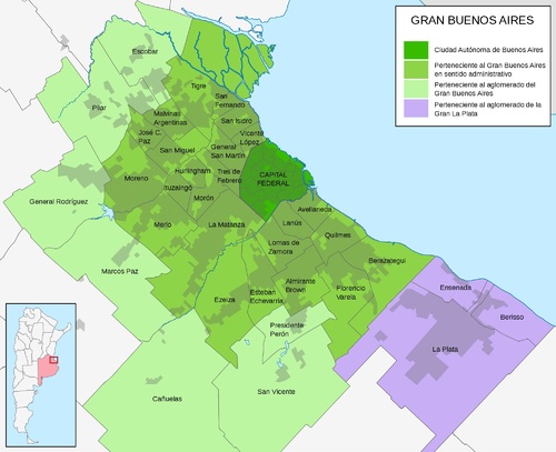 Map of Greater Buenos Aires (GBA)