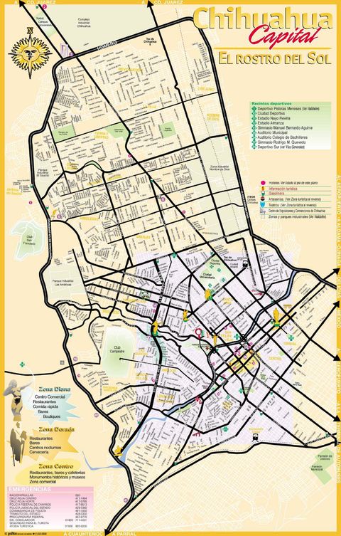 Mapa de la ciudad de Chihuahua