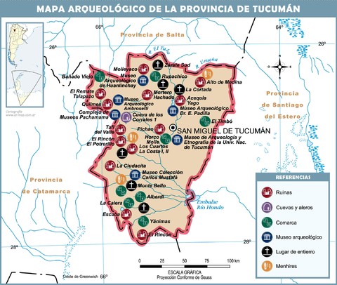 Archaeological map of the Province of Tucumán