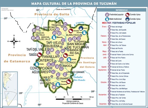 Cultural map of the Province of Tucumán