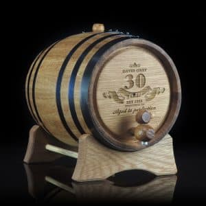 Personalised Aged to Perfection Oak Barrel 30th Birthday