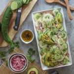 asian cucumber and pickled red onion salad