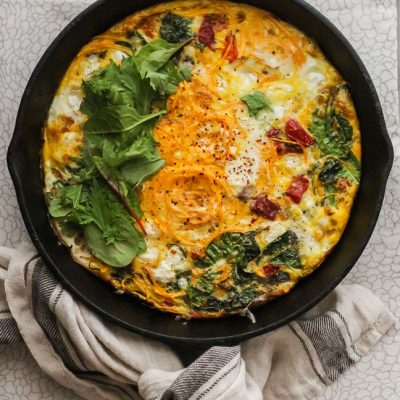 butternut squash and goat cheese frittata