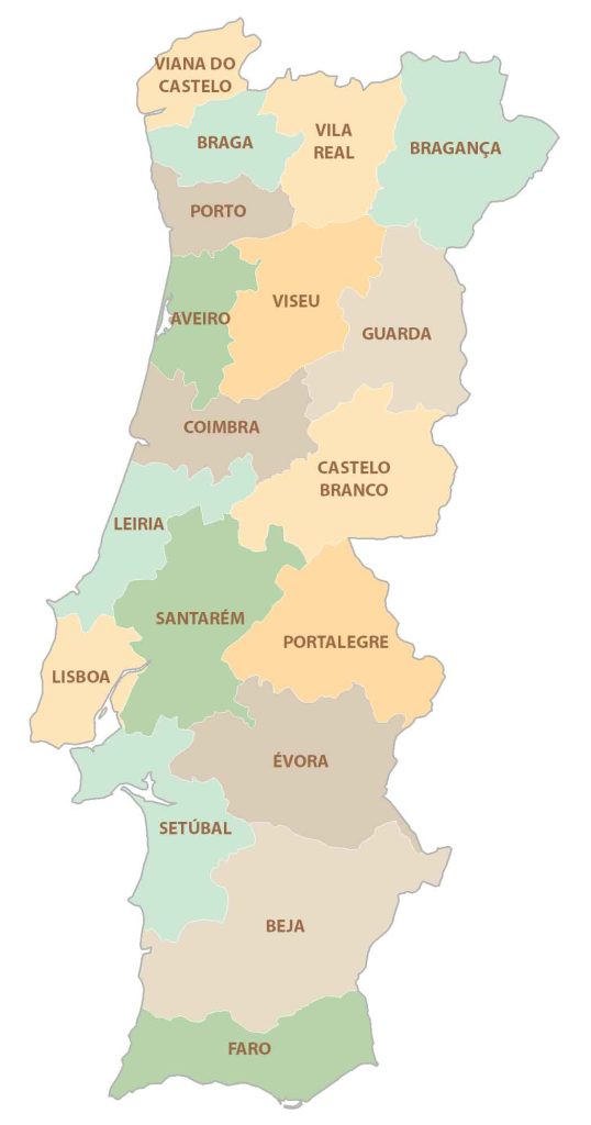 Portugal Districts Map