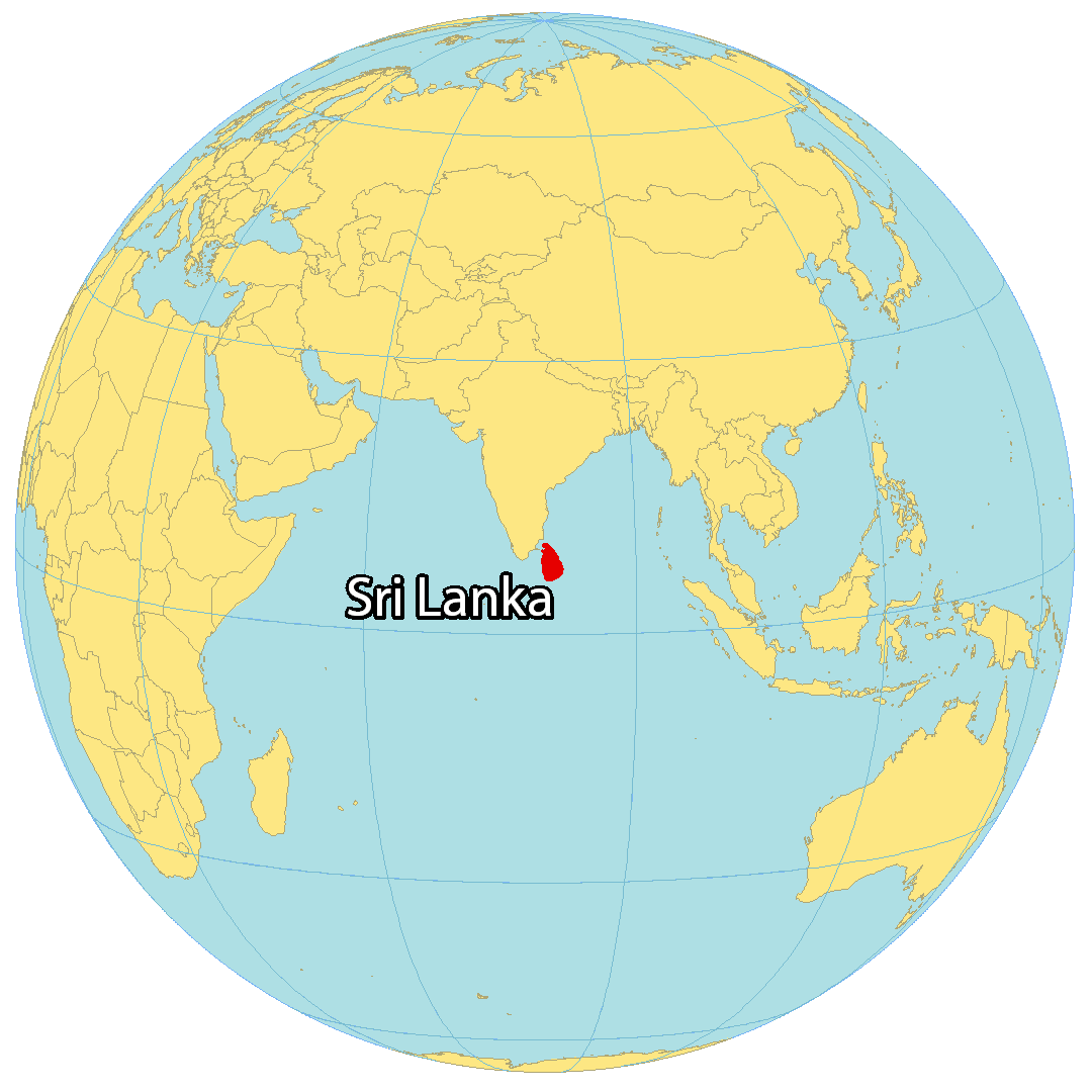 Global Map Of Sri Lanka - United States Map