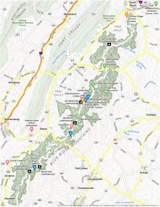 Shenandoah National Park Map