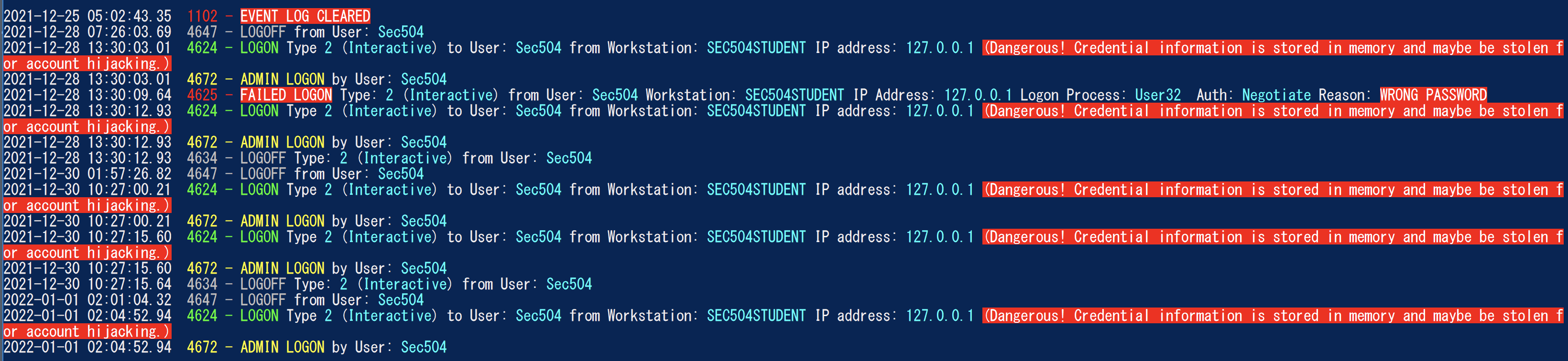 Logon Timeline GUI