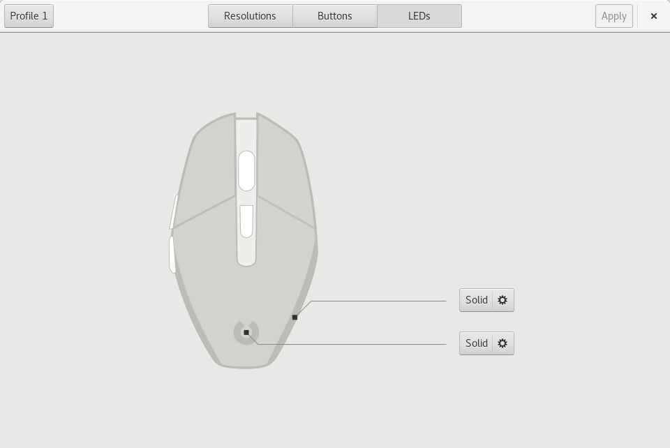 LED configuration screenshot