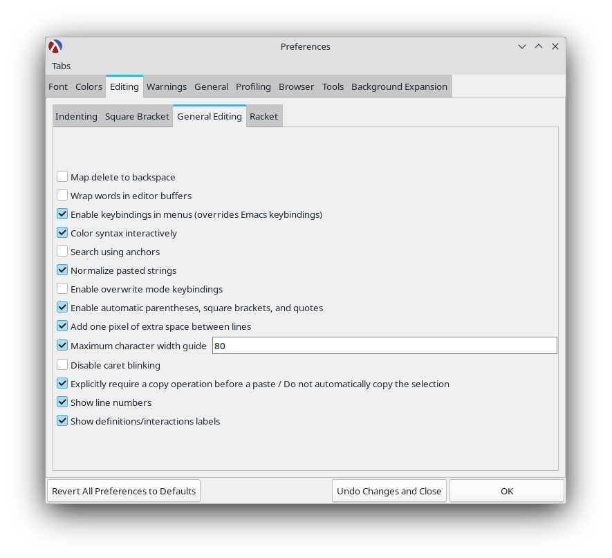 Enable automatic closing of parentheses