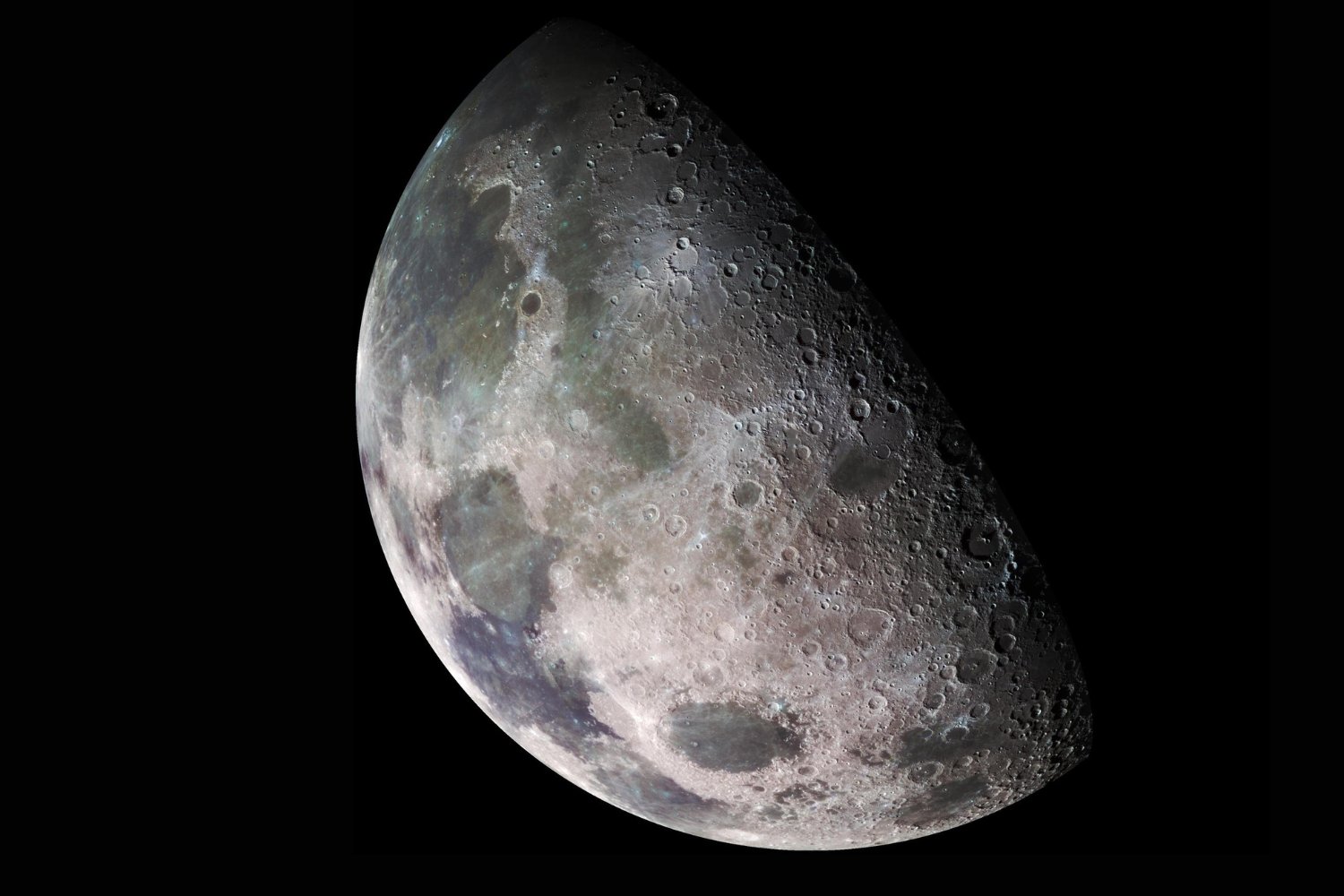 The Moon's north polar region.